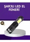Şarjlı Mini Led El Feneri 2000 Lümen Su Geçirmez