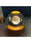 Satürnlü Kız Temalı Işıklı Cam Küresi