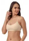 Omarı Ten Rengi Pedli İp Askılı Büstiyer