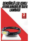 Sensörlü Kamp Lambası Ayarlanabilir Kafa Lambası Kafa Bantlı
