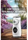 Sessiz Kademeli Dijital Ekranlı Usb Şarjlı Mesh Nebulizatör Cihazı