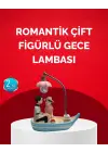 Sevgililer Günü İçin Romantik Çift Figürlü Dekoratif Gece Lambası
