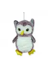 Sevimli Peluş Baykuş 25 cm - Mor