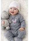 Sevimli Tavşan Desenli Kız Bebek 4’lü Tulum Seti