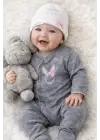 Sevimli Tavşan Desenli Kız Bebek 4’lü Tulum Seti