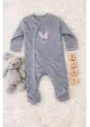 Sevimli Tavşan Desenli Kız Bebek 4’lü Tulum Seti