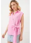 Sıfır Kol Anvelop Gömlek 20343 - Pembe