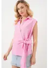 Sıfır Kol Anvelop Gömlek 20343 - Pembe