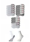 Omarı Gri ve Beyaz Kadın Babet Çorap Seti