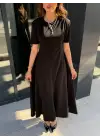 Omarı Rahat Kesim Kadın Maksi Elbise