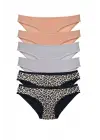 Omarı Kadın Slip Külot 6l set Leopar Ten Gri