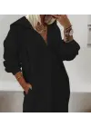 Omarı Modern Kapüşonlu Elbise