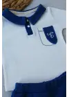 Şık Nakışlı Uzun Kollu Erkek Bebek Sweat Takımı
