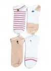 Omarı Yumuşak Pamuk Kadın Minyatür Baskılı Bilek Çorap Seti