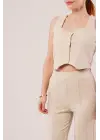 Omarı Kadın Bej Takım