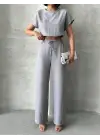 Omarı Yaz Kombin Şıklığı Bluz Pantolon Takımı