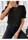 Omarı Rahat Kısa Kollu Kadın Bluzu