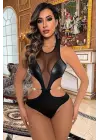 Omarı Siyah Babydoll Fantezi Kıyafet - Erotik ve Şık Tasarım