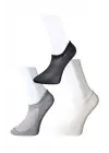 Omarı Görünmez Erkek Çorap Seti - Siyah, Gri, Beyaz