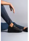 Omarı Siyah Cilt Erkek Günlük Sneaker Ayakkabı