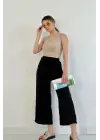 Siyah Keten Pantolon
