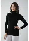 Omarı Siyah Uzun Kol Balıkçı Body - Şık ve Rahat Kadın Kıyafetleri