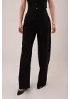 Omarı Siyah Renk Premium Oturtmalı Pantolon