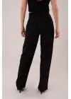 Omarı Siyah Renk Premium Oturtmalı Pantolon