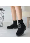 Omarı Siyah Süet Bağcıklı Bot - Trendy ve Şık Modeller!