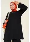 Siyah Tunik Pantolon Alt Üst Takım 6663