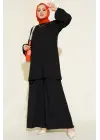 Siyah Tunik Pantolon Alt Üst Takım 6663