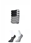 Omarı Görünmez Erkek Çorap Seti Siyah ve Gri Tonlarında