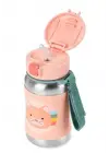 Skip Hop Zoo Pipetli Paslanmaz Çelik Suluk 350 ml Kedi