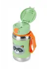 Skip Hop Zoo Pipetli Paslanmaz Çelik Suluk 350 ml Rakun