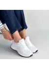 Slar Beyaz Cilt Spor Ayakkabı