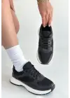 Slar Siyah Cilt Bağcıklı Spor Ayakkabı