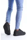 Omarı Boost Bağcıklı Erkek Günlük Sneaker Ayakkabı - Siyah