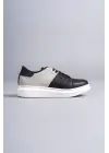 Omarı Yumuşak Süet Erkek Günlük Sneaker Ayakkabı - Siyah/Gri