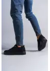 Omarı Siyah Bağcıklı Günlük Erkek Sneaker