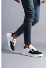 Omarı Warrior Bağcıklı ve Fermuarlı Erkek Günlük Sneaker Ayakkabı - Beyaz/Siyah