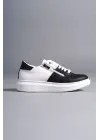 Omarı Warrior Bağcıklı ve Fermuarlı Erkek Günlük Sneaker Ayakkabı - Beyaz/Siyah