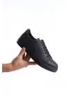 Omarı Elite Bağcıklı Siyah Erkek Sneaker Ayakkabı - Günlük Kullanım İçin