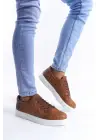 Omarı Taba Renkli Kapitone Desenli Erkek Günlük Sneaker Ayakkabı
