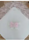 Omarı Pembe İnci Dantel Taçlı Bebek Battaniyesi