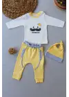 Omarı Gentleman Erkek Bebek Takımı Sarı