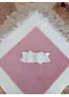 Omarı Doğal Wool Yenidoğan Bebek Battaniyesi Pembe Tasarım