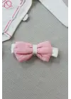 Omarı Hello Nakışlı Kruvaze Bandanalı Kız Bebek Takımı Pembe