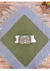 Omarı Yenidoğan Taç Nakışlı Yeşil Bebek Battaniyesi