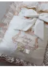 Omarı Yenidoğan Taç Nakışlı Trilüks Bej Set