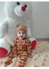 Omarı Şirin Zebra Desenli Bebek Tulumu - Sarı